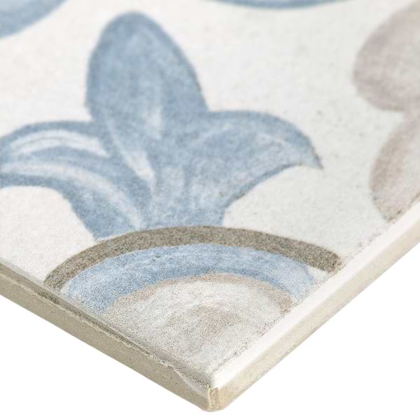 Amadora Daiza White 8x8 Porcelain Tile