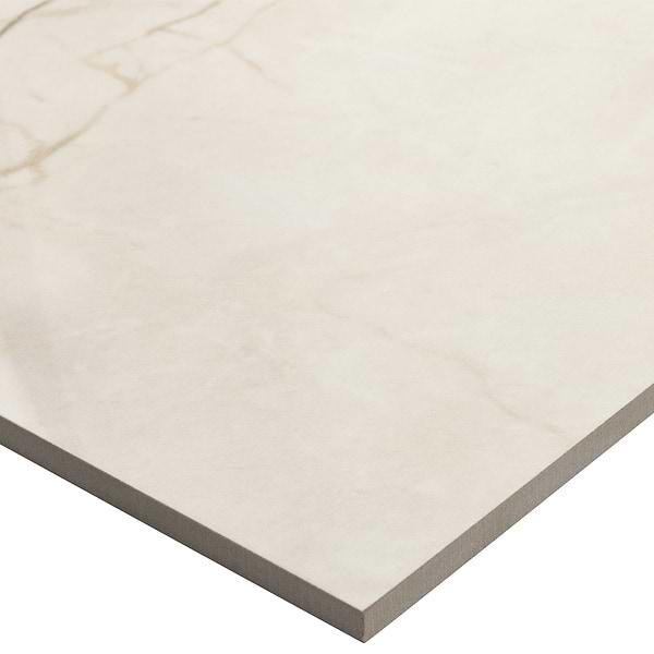Marble Tech Crema Avorio 24x24 Polished Marble Look Porcelain Tile 