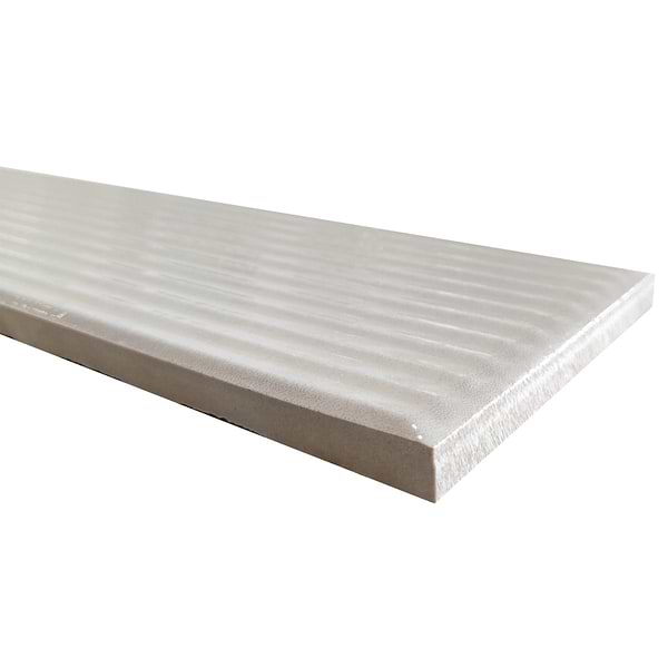 Stacy Garcia ArtBlock Bianco White 4x16 Fluted Glossy Porcelain Tile