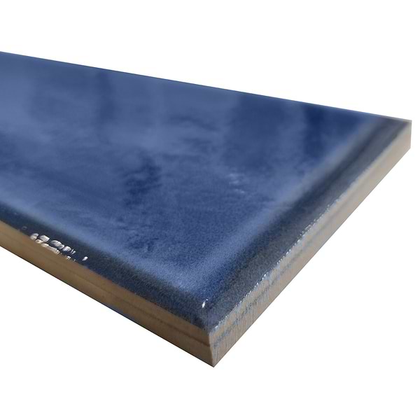 Stacy Garcia ArtBlock Denim Blue 4x16 Glossy Porcelain Tile