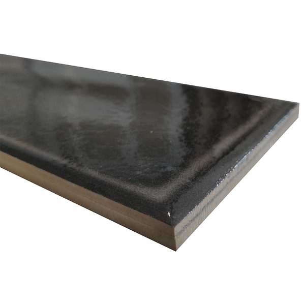 Stacy Garcia ArtBlock Nero Black 4x16 Glossy Porcelain Tile