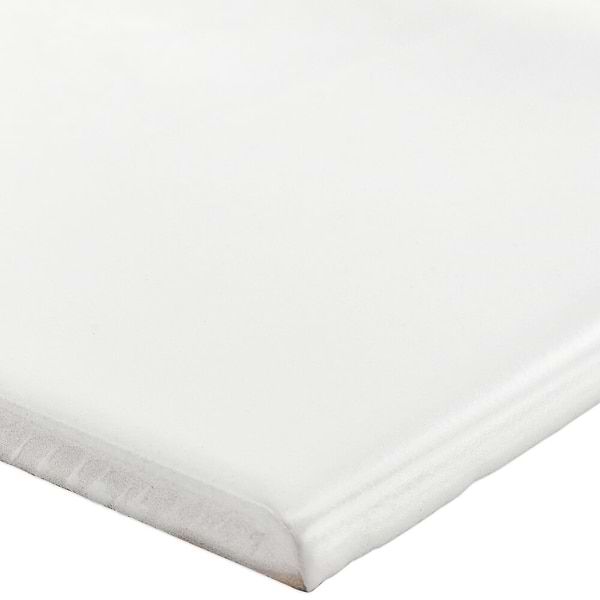 Basic White Matte 6 Inch Side Bullnose