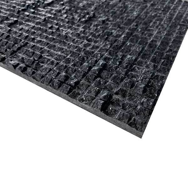 Rakestone Carved Cube Noir Black 12x24 3D Honed Basalt Stone Tile
