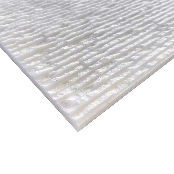 Rakestone Carved Split Bianco Ice White 12x24 Textured Honed Marble Tile