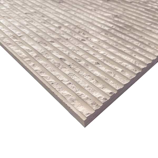 Rakestone Carved Split Wooden Beige 12x24 Textured Honed Limestone Stone Tile