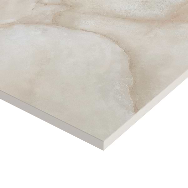 Harmonyx Coconut White 24x48 Onyx Look Polished Porcelain Tile
