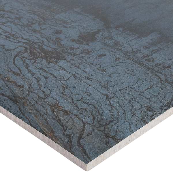 Inspira Metallic Blue Matte Porcelain Tile by Angela Harris - Sample in Metallic Dark Blue, View 10, open zoomed image