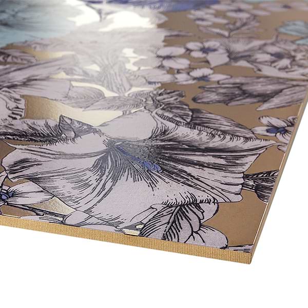Marigold Aquamarine Blue 24x48 Artisan Decor Metallic Matte Porcelain Tile