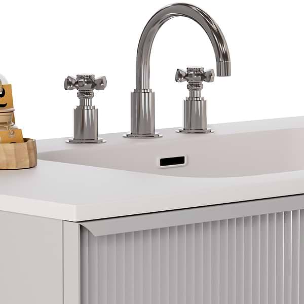 Astor Pearl 30" Single Vanity with Integrated White Solid SurfaceTop