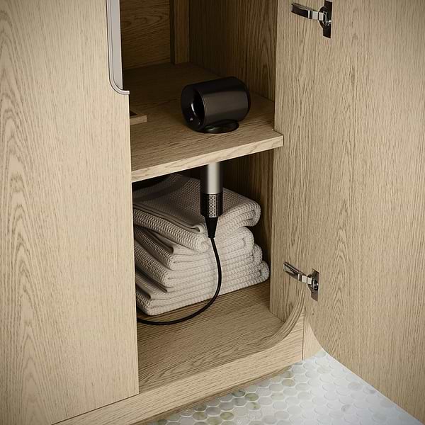 TileBar Studio Vanities Corbin Medium Ash 36" Single Vanity with White Quartz Top