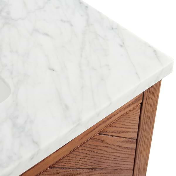 Marilyn Woodgrain 36" Single Vanity with Carrara Marble Top
