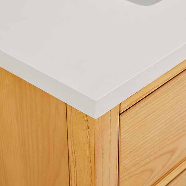 Dayton Woodgrain 36" Single Vanity with Pure White Quartz Top