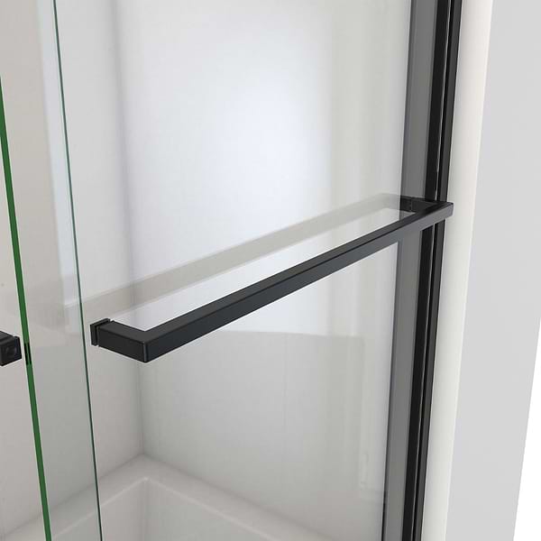 DreamLine Essence-H 60x60" Reversible Sliding Bathtub Door with Clear Glass in Satin Black