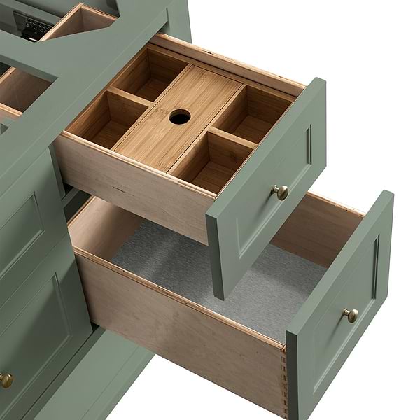 James Martin Vanities Breckenridge Smokey Celadon 48" Single Vanity with Carrara Marble Top