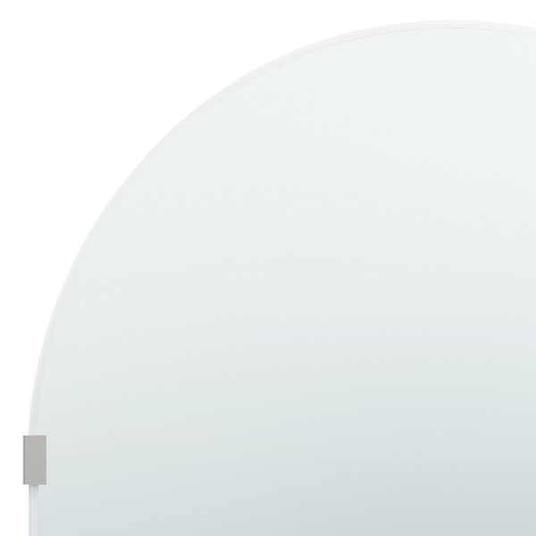 Burke 34x78" Reversible Frameless Shower Screen with Clear Glass in Stainless Steel