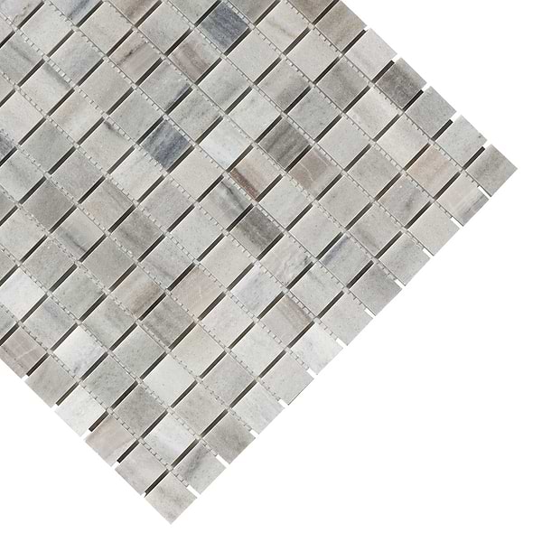 Skyline Gray 1x1 Honed Marble Mosaic Tile