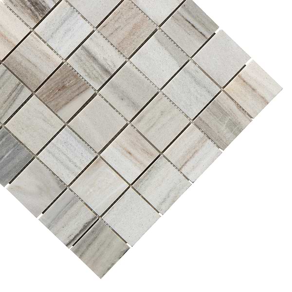 Skyline Gray 2x2 Honed Marble Mosaic Tile