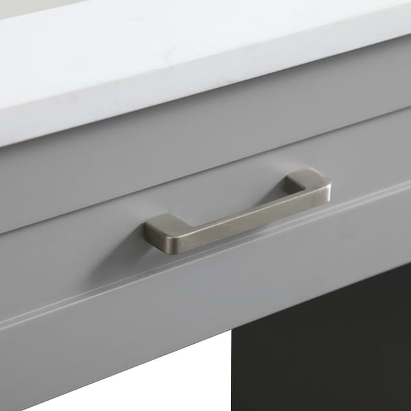 Calvin 54" Gray Single Vanity with Cultured Marble White Top