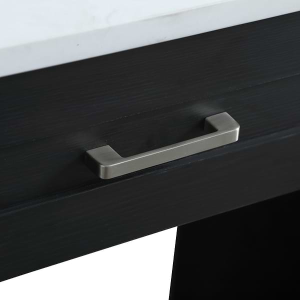 Calvin 54" Black Single Vanity with Cultured Marble White Top