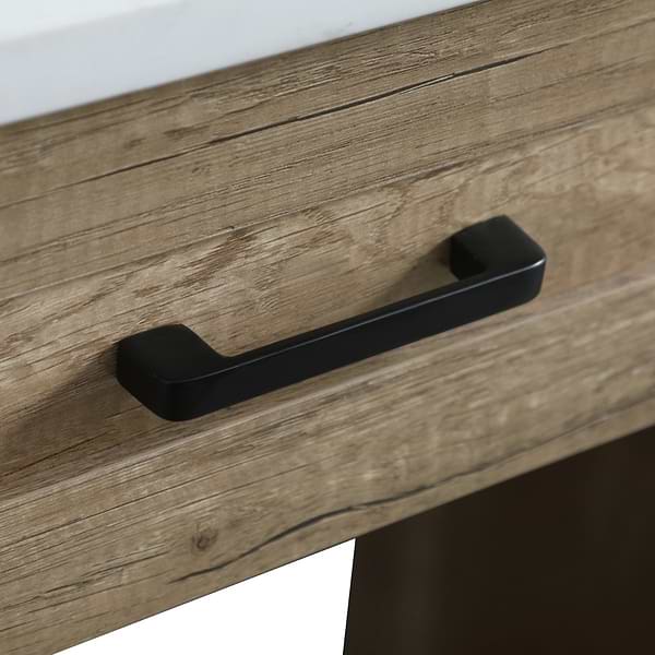 Calvin 54" Natural Oak Single Vanity with Cultured Marble White Top