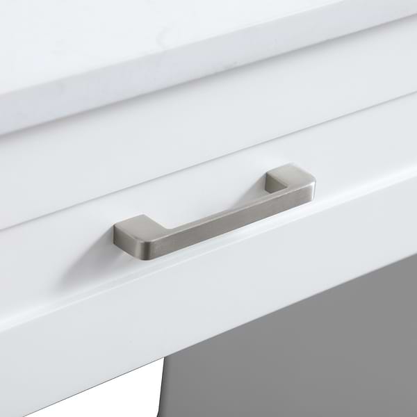 Calvin 54" White Single Vanity with Cultured Marble White Top