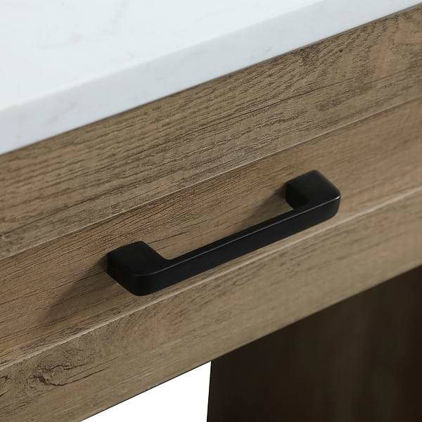 Calvin 60" Natural Oak Single Vanity with Cultured Marble White Top