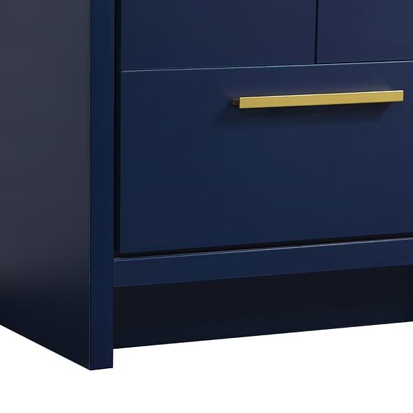 Ember Blue 24" Single Vanity with White Solid Surface Top