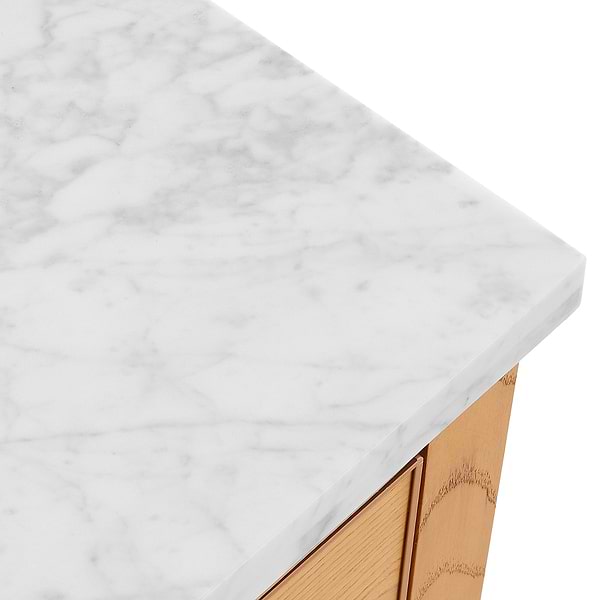 Dayton Woodgrain 30" Single Vanity with Carrara Marble Top