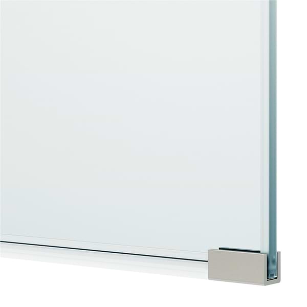 Burke 34x78" Reversible Frameless Shower Screen with Clear Glass in Stainless Steel