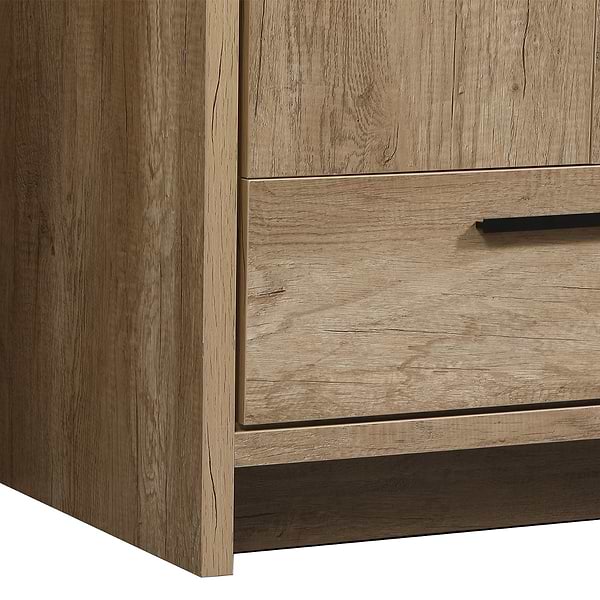 Ember Natural Oak 30" Single Vanity with White Solid Surface Top