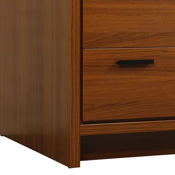 Ember Teak 42" Single Vanity with White Solid Surface Top