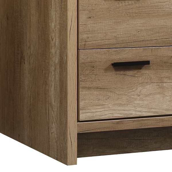Ember Natural Oak 42" Single Vanity with White Solid Surface Top