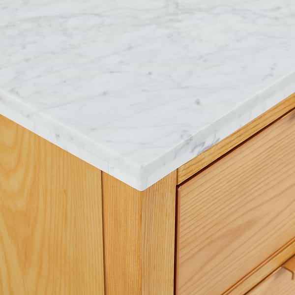 Dayton Woodgrain 48" Single Vanity with Carrara Marble Top