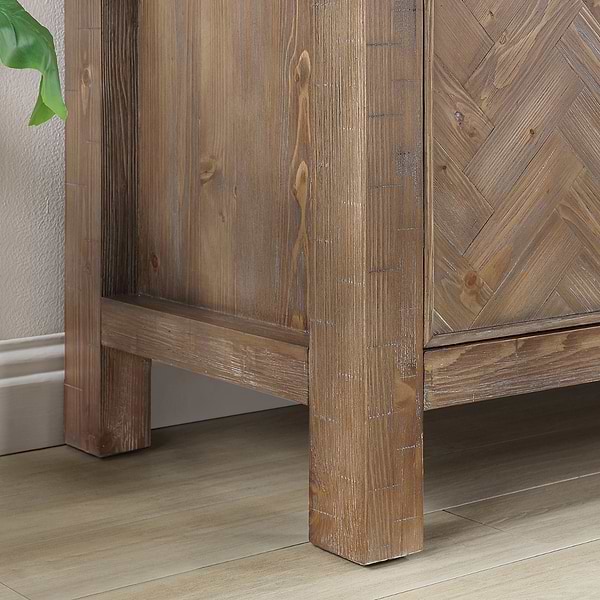 Adeena Brown Oak 42" Single Vanity with Atlantic Stone Top