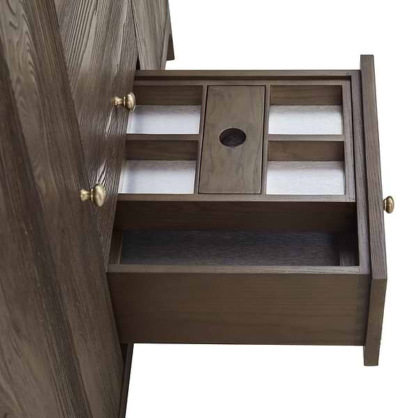 James Martin Vanities Gracyn Natural Ash 48" Single Vanity with White Zeus Quartz Top