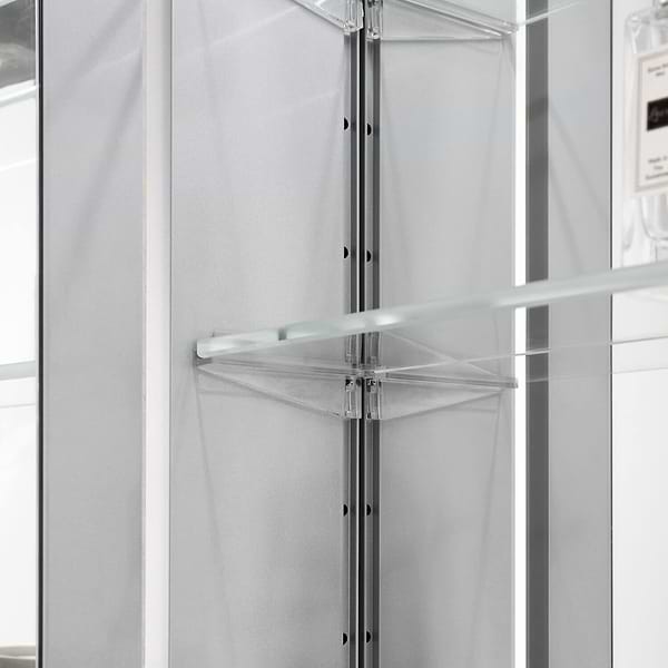 Rory Grooved 24x32" Rectangle Recessed or Wall Mounted Left-Hand LED Medicine Cabinet with Mirror