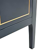 Province Navy and Gold 36" Single Vanity with Pure White Quartz Top