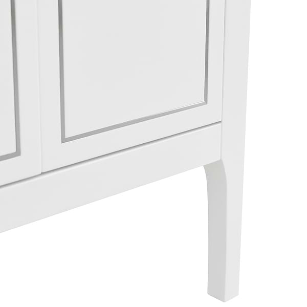 Province White and Silver 36" Single Vanity without Top