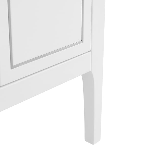 Province White and Silver 24" Single Vanity with Carrara Marble Top