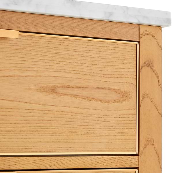Dayton Woodgrain 30" Single Vanity with Carrara Marble Top