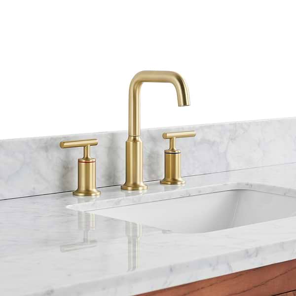 Marilyn Woodgrain 36" Single Vanity with Carrara Marble Top