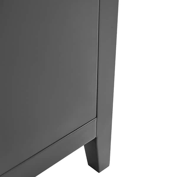Iconic Charcoal and Gold 36" Single Vanity with Pure White Quartz Top