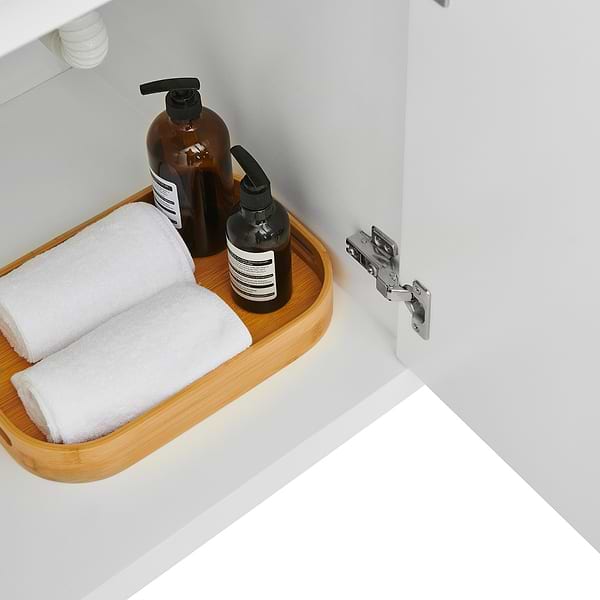 Province White and Silver 36" Single Vanity without Top