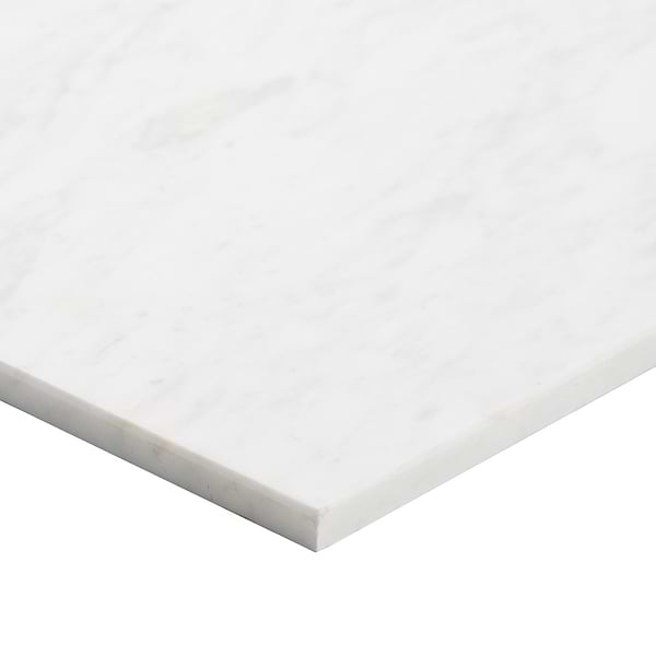 Alterno Black Silk and Bianco Carrara White 12x12 Honed Marble Checkerboard Tile