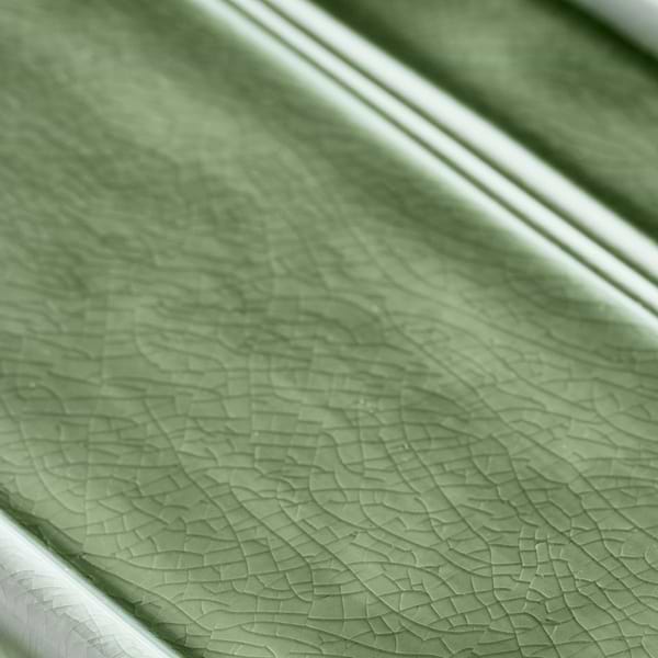 Nabi Fern Green 6x8 Crackled Glass Base Molding Liner