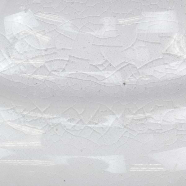 Nabi Glacier White 1x2 Crackled Glossy Glass Chair Rail Corner Piece