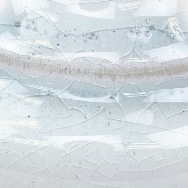 Nabi Arctic Blue 1x2 Crackled Glossy Glass Chair Rail Corner Piece