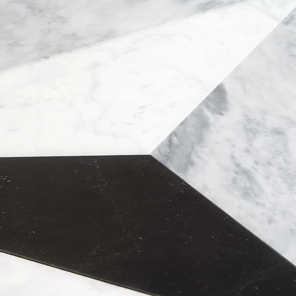 Stellamar Nero Carrara 15x26 Polished Marble Tile