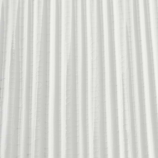 Nabi Subway Glacier White 4.5x9 Fluted Ridged Crackled Glossy Glass Tile