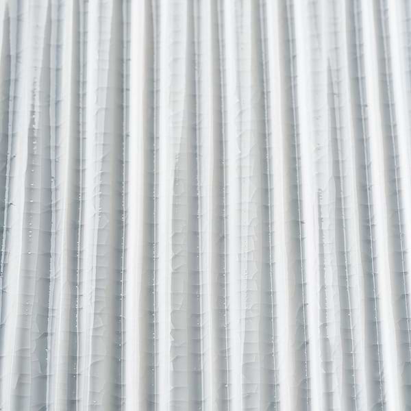 Nabi Subway Arctic Blue 4.5x9 Fluted Ridged Crackled Glossy Glass Tile